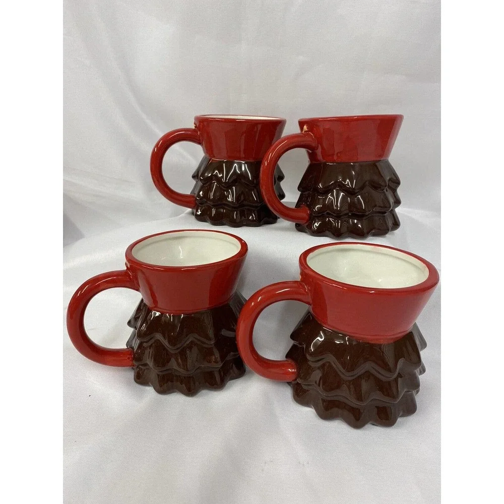 Sur La Table Nutcracker Holiday Christmas 3D Mug set of 4